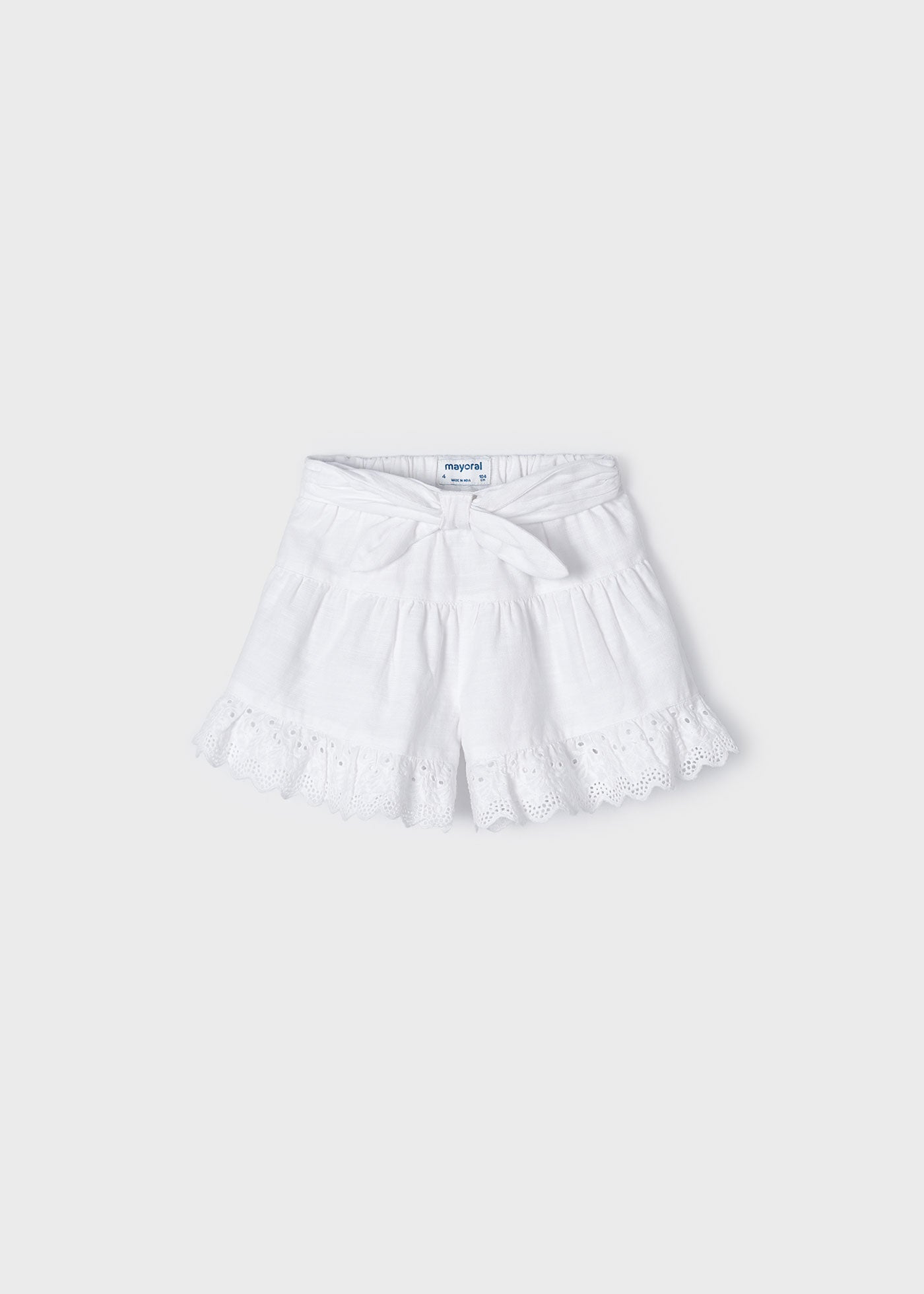 Short volant traforati bambina