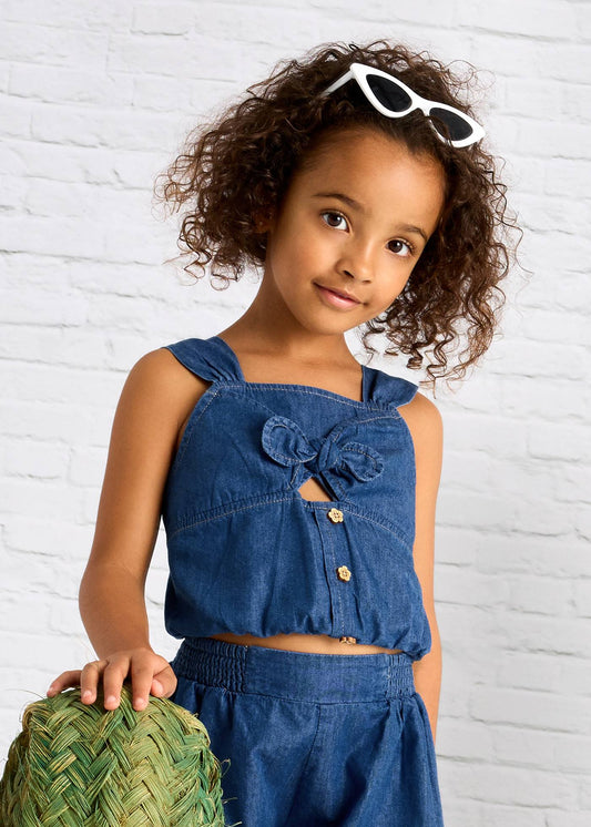 Top fiocco bambina