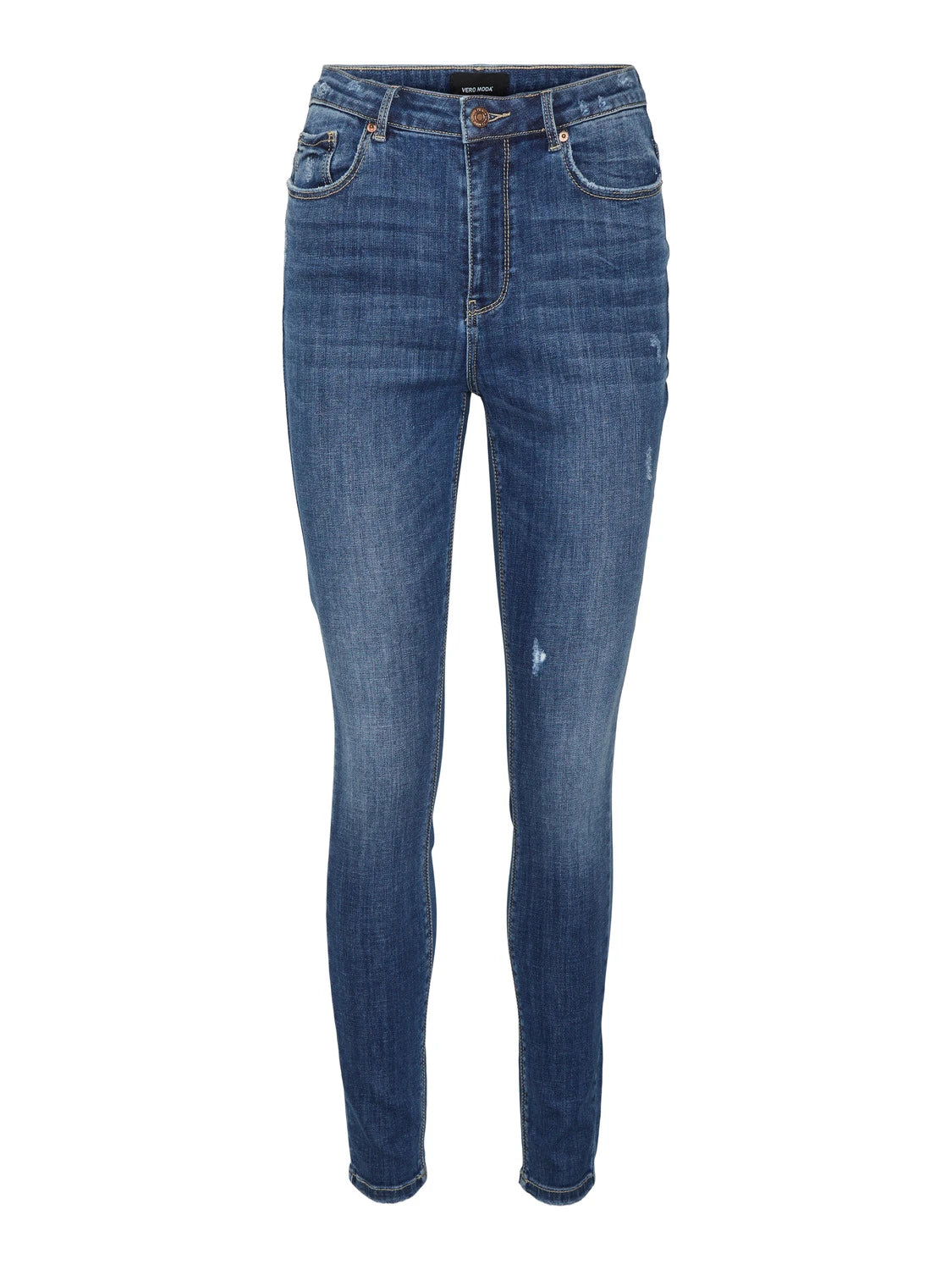 Jeans straight a vita alta