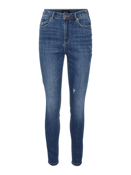 Jeans straight a vita alta