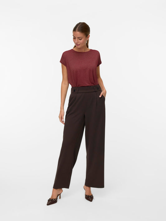 Pantalone cioccolato con bottoni