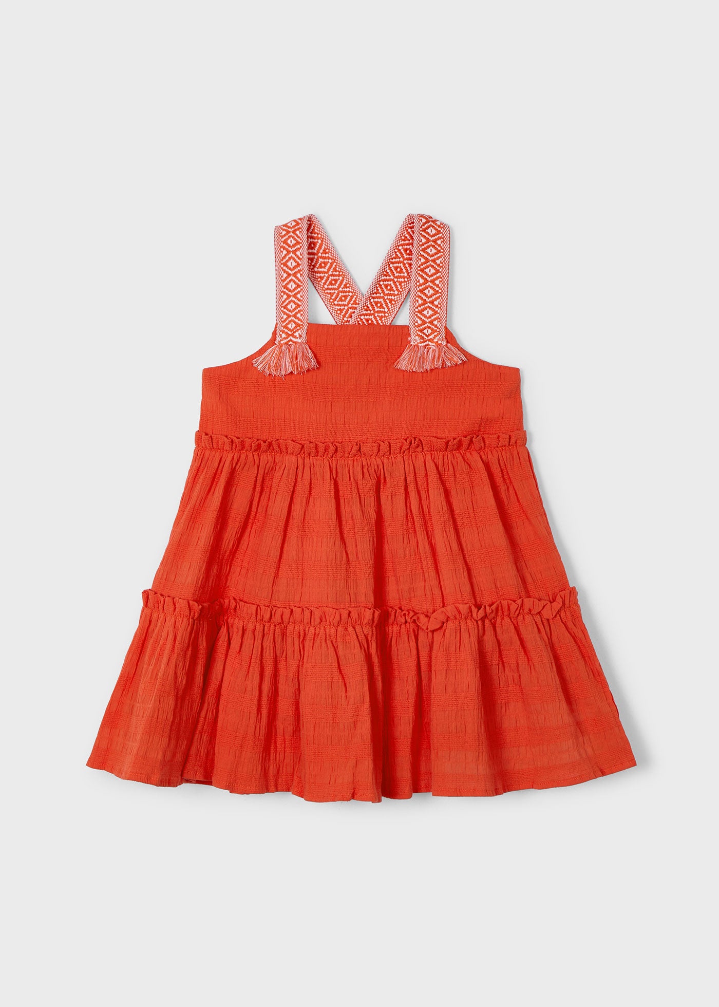 Vestito bretelle fantasia bambina