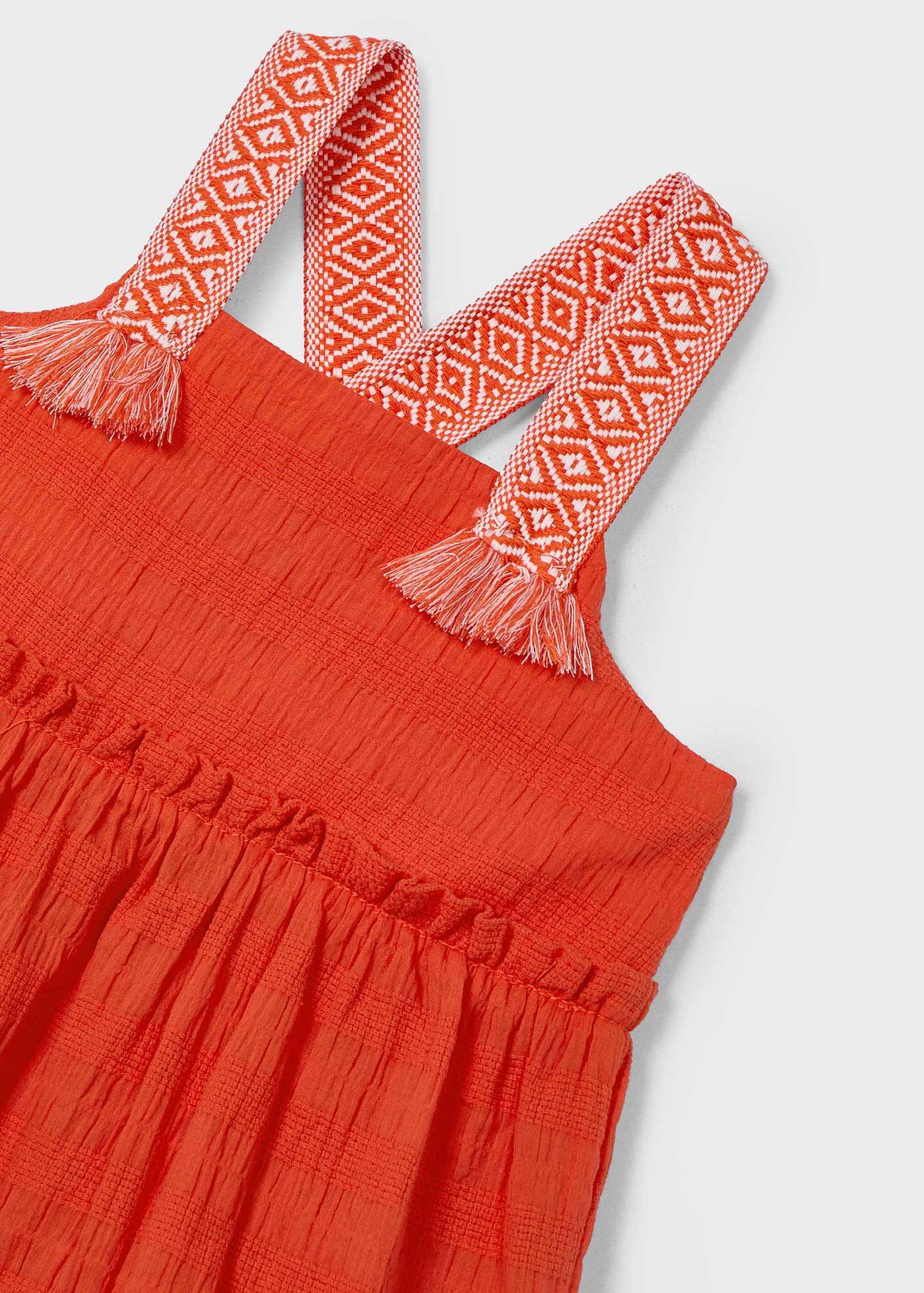Vestito bretelle fantasia bambina