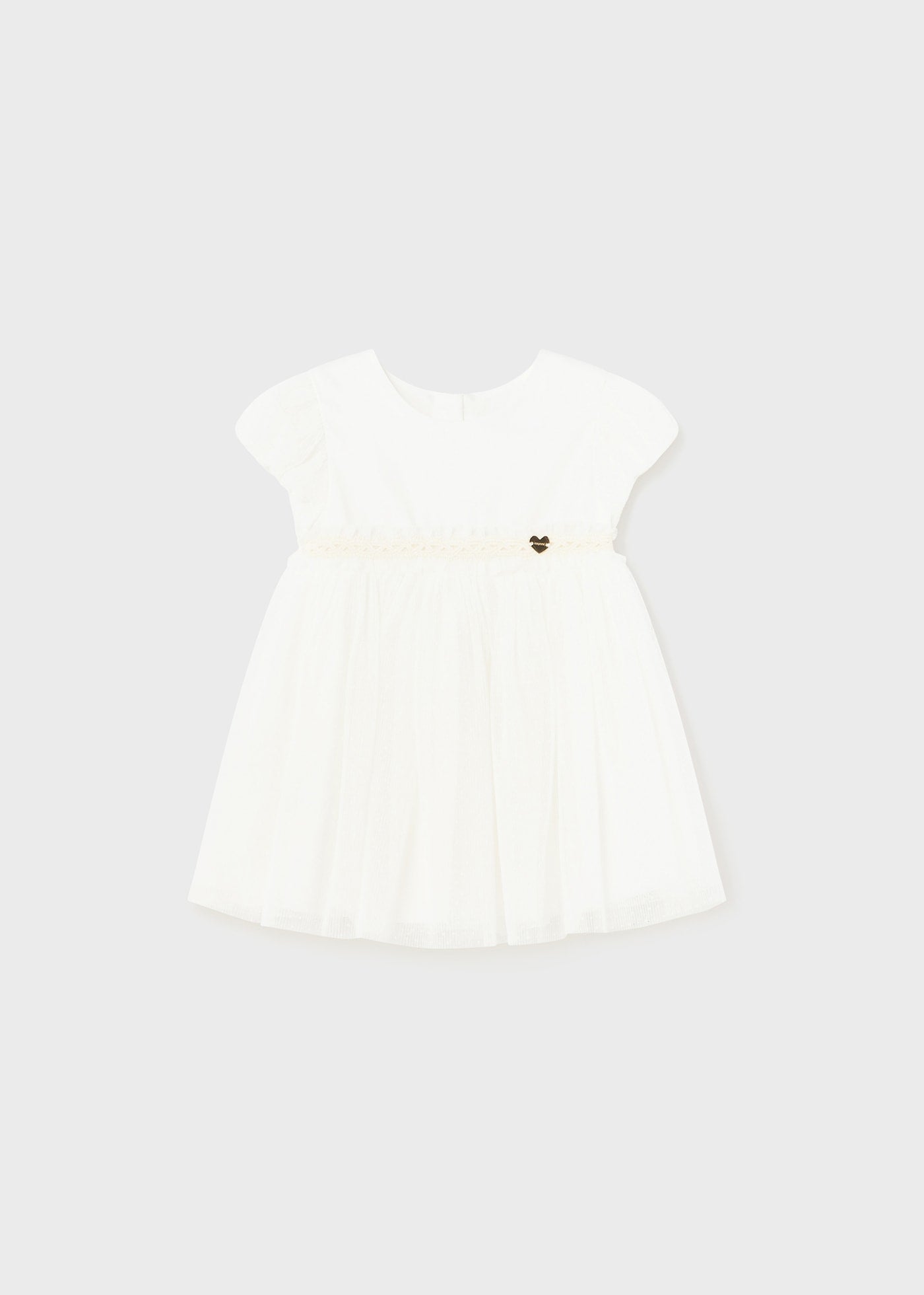 Vestito combinato tulle plissettato bimba