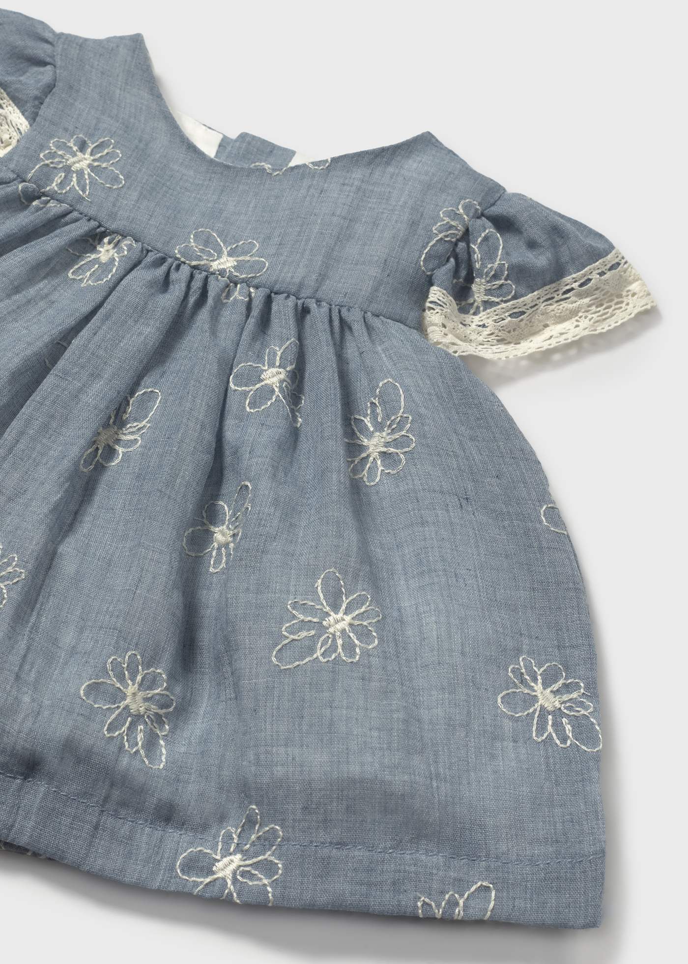 Vestito con copri pannolino ricamo neonata