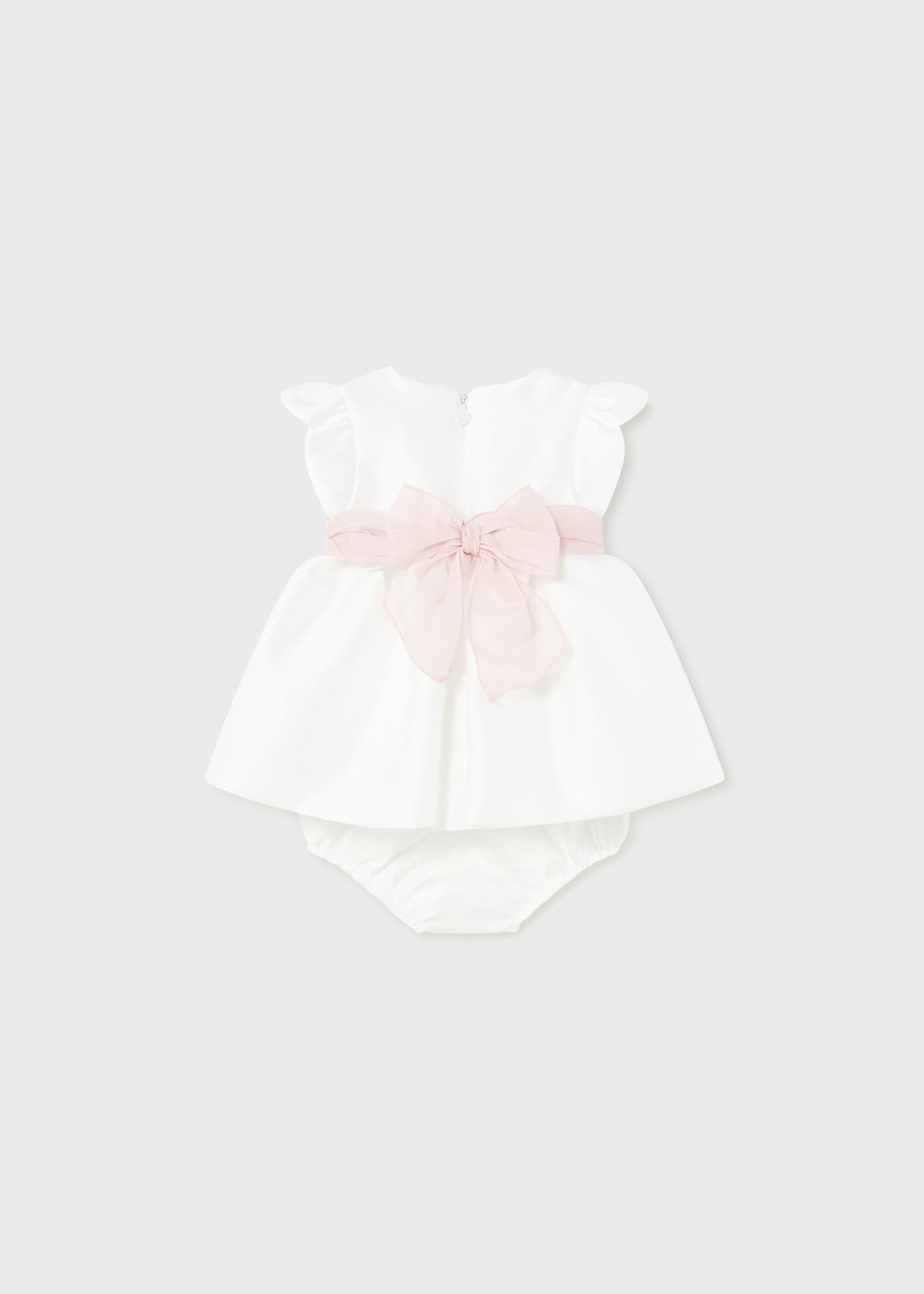 Vestito mikado con copri pannolino neonata