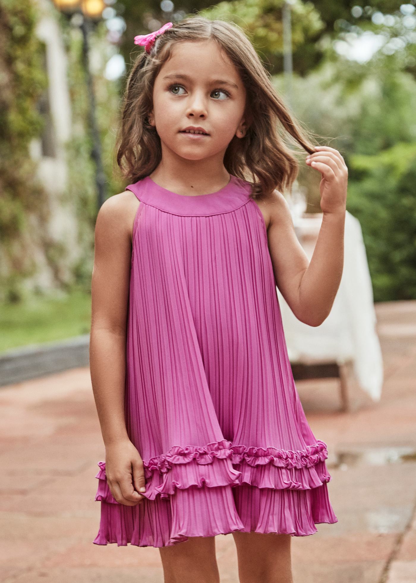 Vestito plissettato bambina