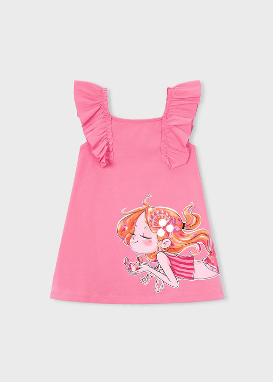 Vestito punto volant bambina