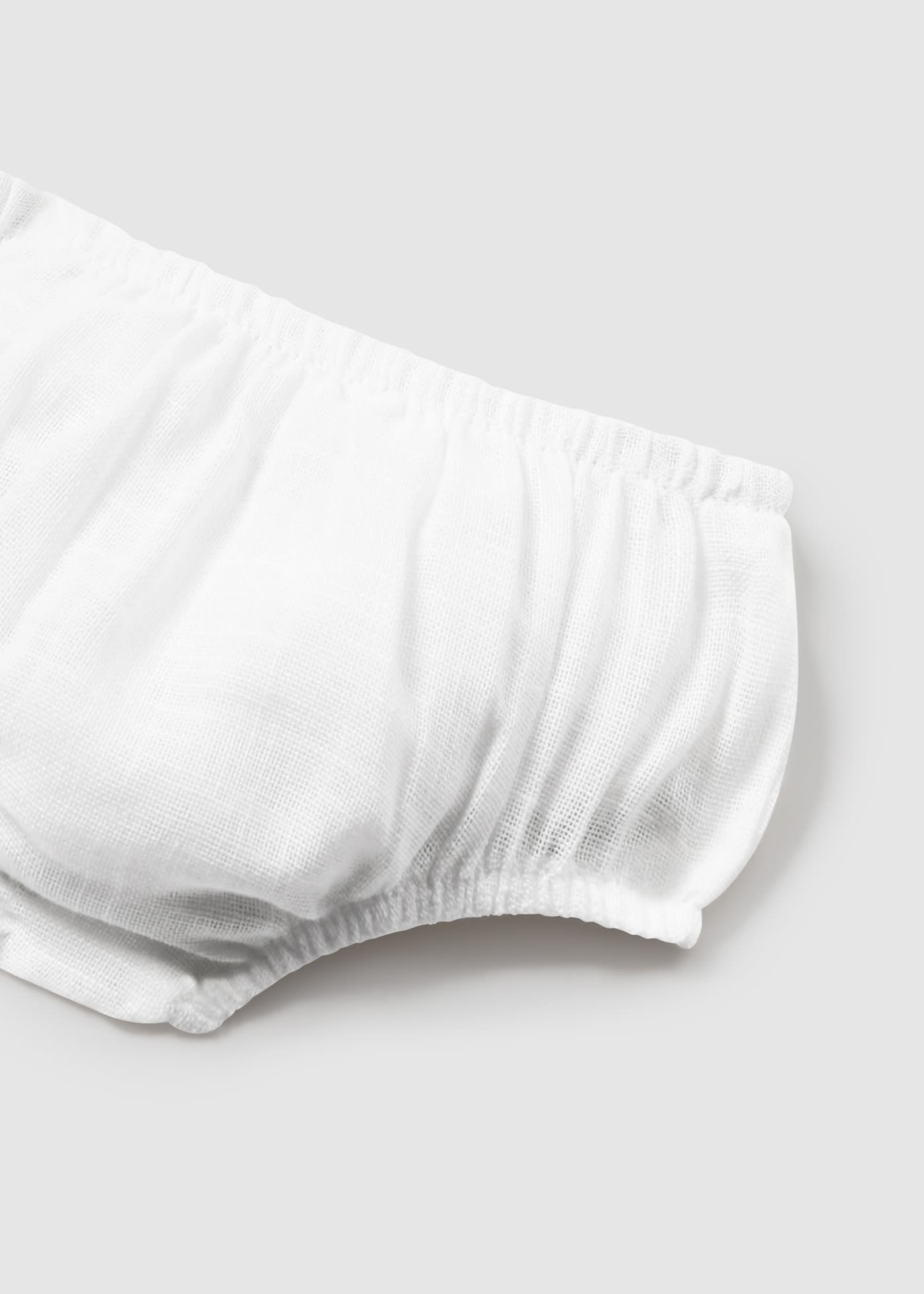 Vestito tulle ricamato con copri pannolino neonata
